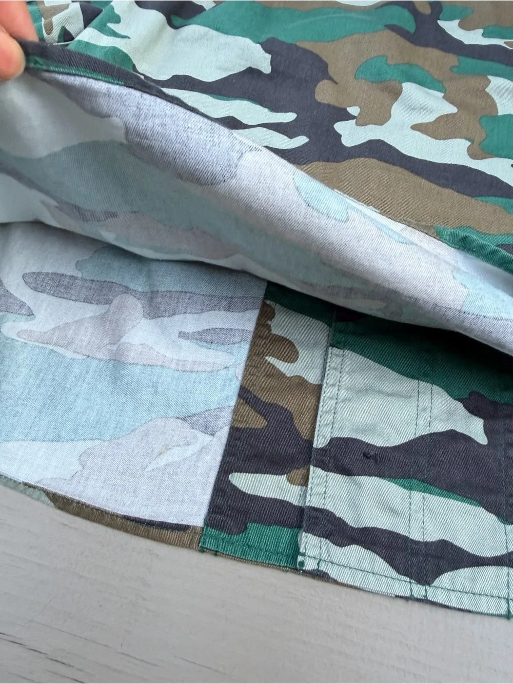 J. Crew Mercantile Camo Camouflage Utility Shirt Jacket Military Army size M